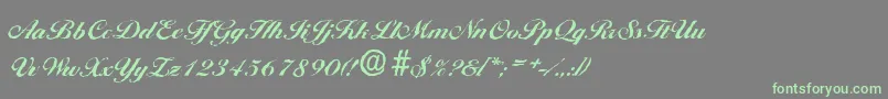 BallantinesantiqueXboldRegular Font – Green Fonts on Gray Background