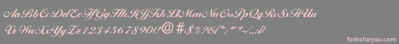 Шрифт BallantinesantiqueXboldRegular – розовые шрифты на сером фоне