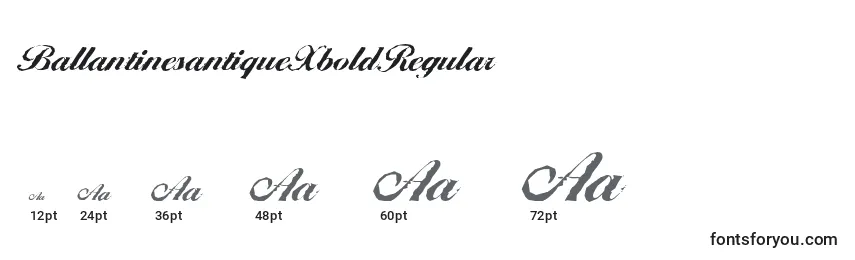 Размеры шрифта BallantinesantiqueXboldRegular