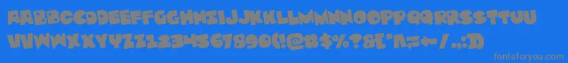 Zounderkiterotate Font – Gray Fonts on Blue Background