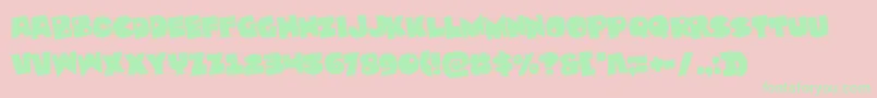 Zounderkiterotate Font – Green Fonts on Pink Background