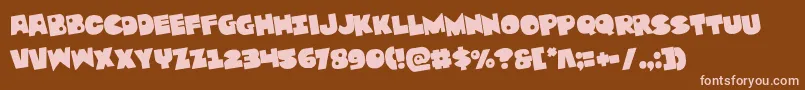 Zounderkiterotate Font – Pink Fonts on Brown Background