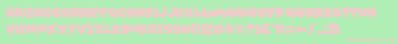 Zounderkiterotate Font – Pink Fonts on Green Background