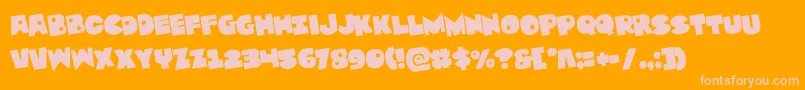 Zounderkiterotate Font – Pink Fonts on Orange Background