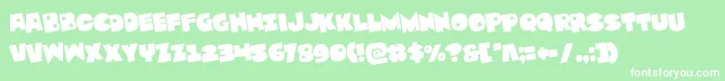 Zounderkiterotate Font – White Fonts on Green Background