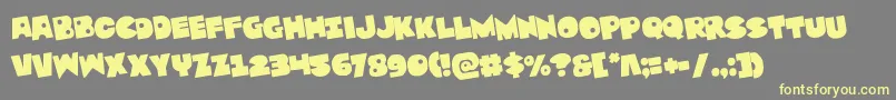 Zounderkiterotate Font – Yellow Fonts on Gray Background