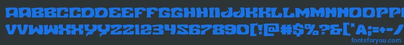 Nuevopassion Font – Blue Fonts on Black Background