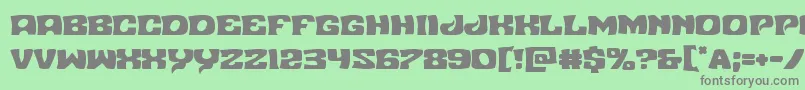 フォントNuevopassion – 緑の背景に灰色の文字