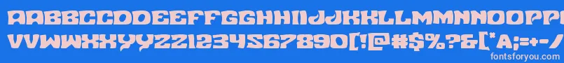 Nuevopassion Font – Pink Fonts on Blue Background