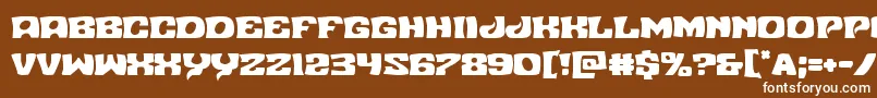 Шрифт Nuevopassion – белые шрифты на коричневом фоне