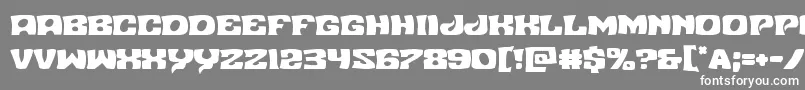 フォントNuevopassion – 灰色の背景に白い文字