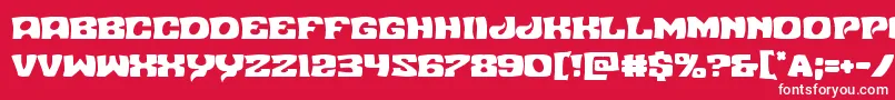 フォントNuevopassion – 赤い背景に白い文字