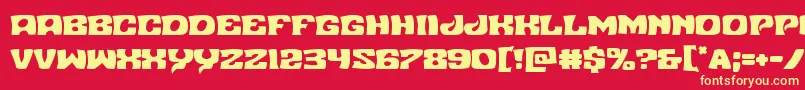 Nuevopassion Font – Yellow Fonts on Red Background