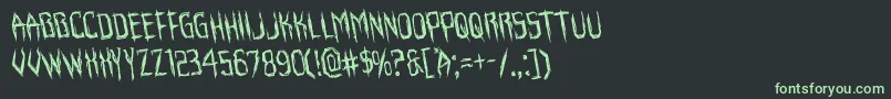 Horroroidrotate Font – Green Fonts on Black Background