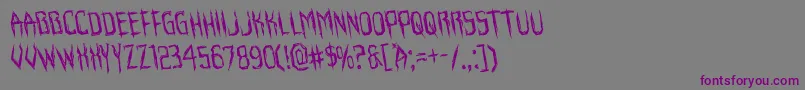 Horroroidrotate Font – Purple Fonts on Gray Background