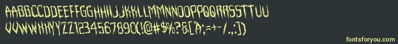 Horroroidrotate Font – Yellow Fonts on Black Background