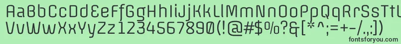 フォントOffsideRegular – 緑の背景に黒い文字