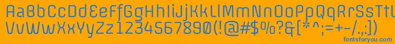 OffsideRegular Font – Blue Fonts on Orange Background