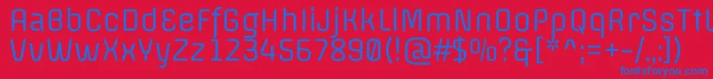 OffsideRegular Font – Blue Fonts on Red Background