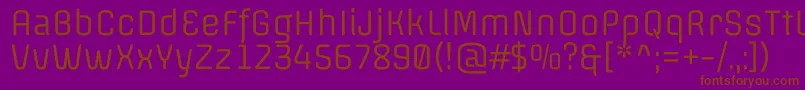 OffsideRegular Font – Brown Fonts on Purple Background