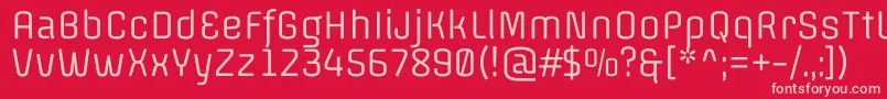 OffsideRegular Font – Pink Fonts on Red Background