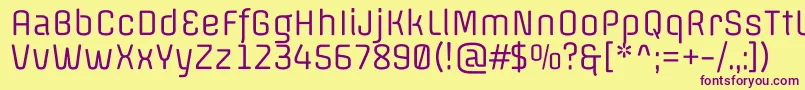 OffsideRegular Font – Purple Fonts on Yellow Background