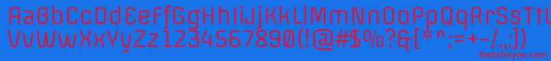 OffsideRegular Font – Red Fonts on Blue Background