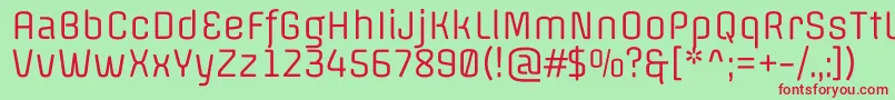 OffsideRegular Font – Red Fonts on Green Background