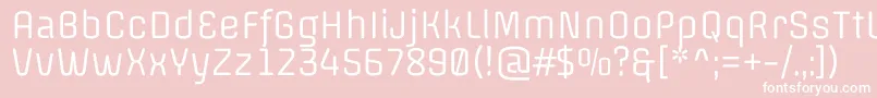 OffsideRegular-fontti – valkoiset fontit vaaleanpunaisella taustalla