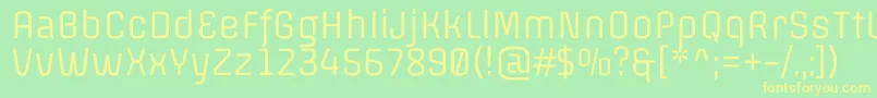 OffsideRegular Font – Yellow Fonts on Green Background