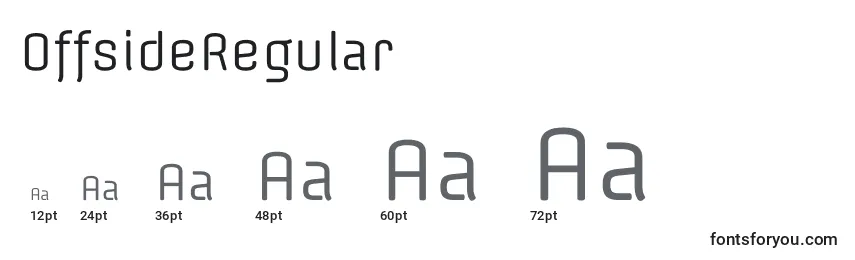 OffsideRegular Font Sizes