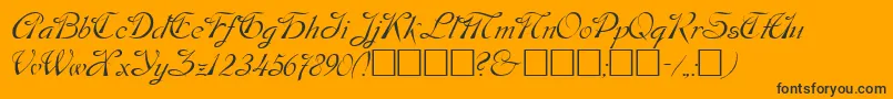 DobkinPlain-Schriftart – Schwarze Schriften auf orangefarbenem Hintergrund