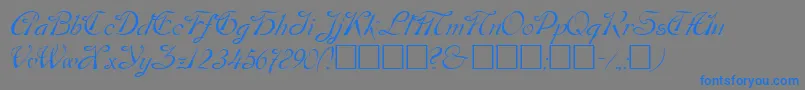 DobkinPlain-Schriftart – Blaue Schriften auf grauem Hintergrund