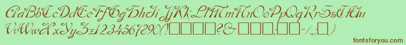 DobkinPlain-fontti – ruskeat fontit vihreällä taustalla