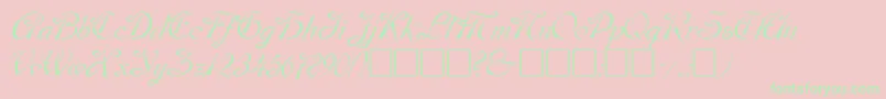 DobkinPlain Font – Green Fonts on Pink Background