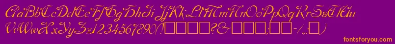 DobkinPlain Font – Orange Fonts on Purple Background