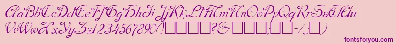 DobkinPlain Font – Purple Fonts on Pink Background