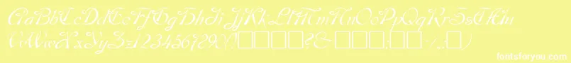 DobkinPlain Font – White Fonts on Yellow Background