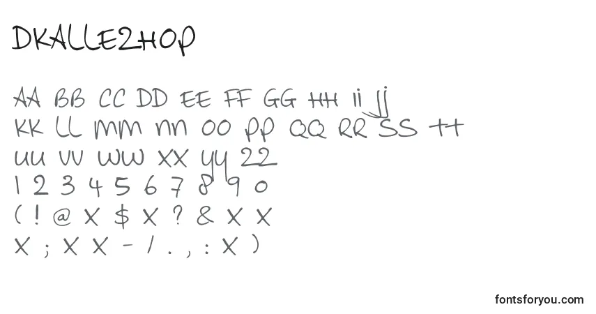 Schriftart DkAllezHop – Alphabet, Zahlen, spezielle Symbole