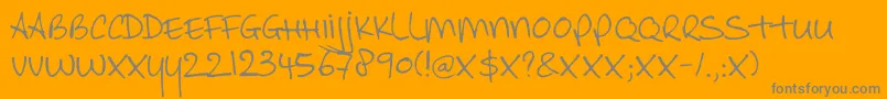 DkAllezHop Font – Gray Fonts on Orange Background