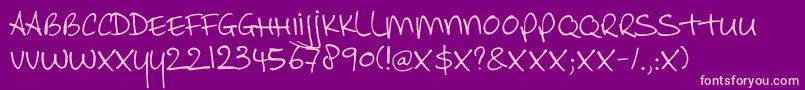 DkAllezHop Font – Pink Fonts on Purple Background