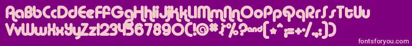 Albam Font – Pink Fonts on Purple Background