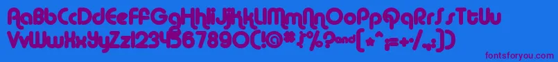 Albam Font – Purple Fonts on Blue Background