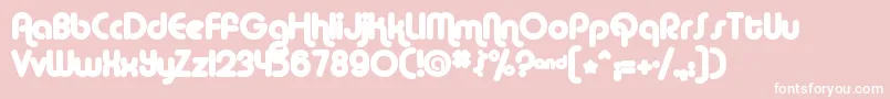 Albam Font – White Fonts on Pink Background