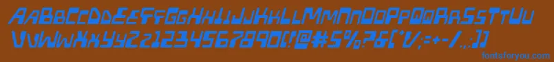 Xpedlightital Font – Blue Fonts on Brown Background