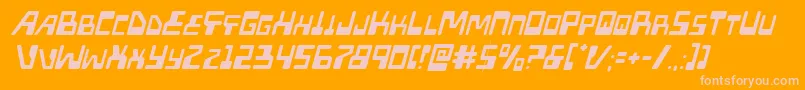 Xpedlightital Font – Pink Fonts on Orange Background