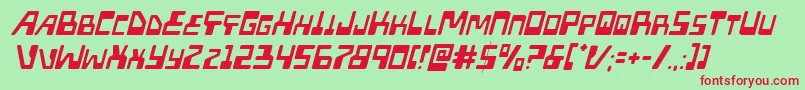 Xpedlightital Font – Red Fonts on Green Background