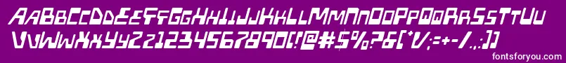 Xpedlightital Font – White Fonts on Purple Background