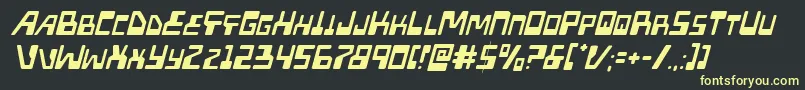 Xpedlightital Font – Yellow Fonts on Black Background