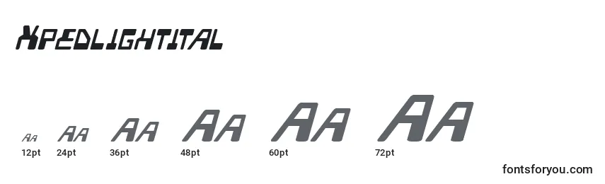 Xpedlightital Font Sizes